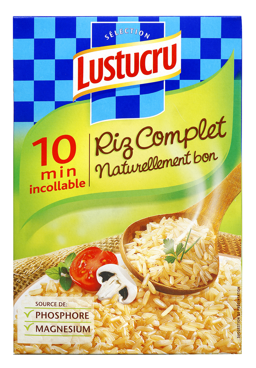 Riz Complet Nature 450g Riz long grain complet Lustucru Sélection